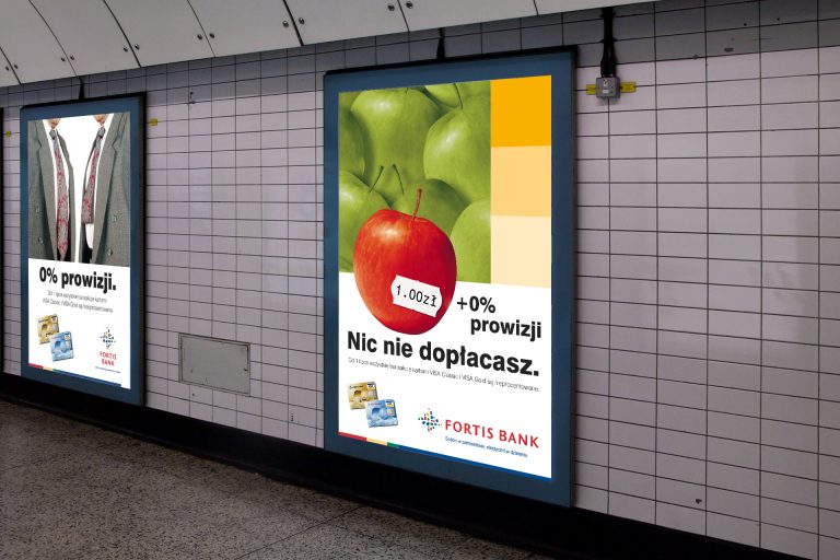 Fortis Bank – projekty plakatów do kampanii